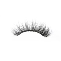 fluffy mink lashes strips wearing effect