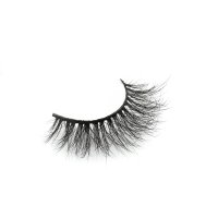 fluffy luxury mink lashes side view