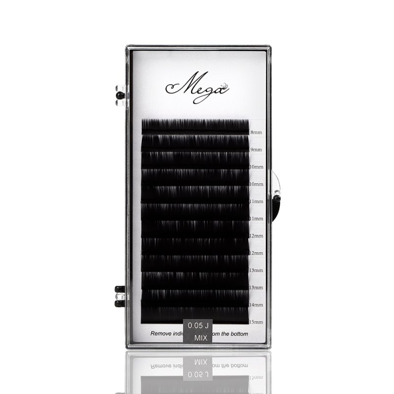 J curl volume lash tray