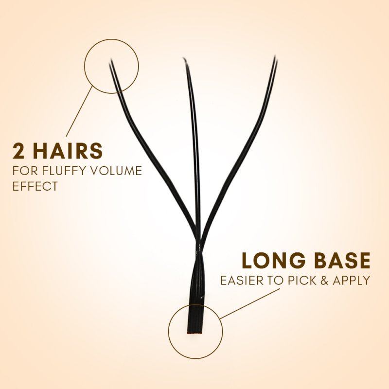 double tip w lashes fan detail