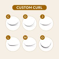 flat prem fan lashes custom curl