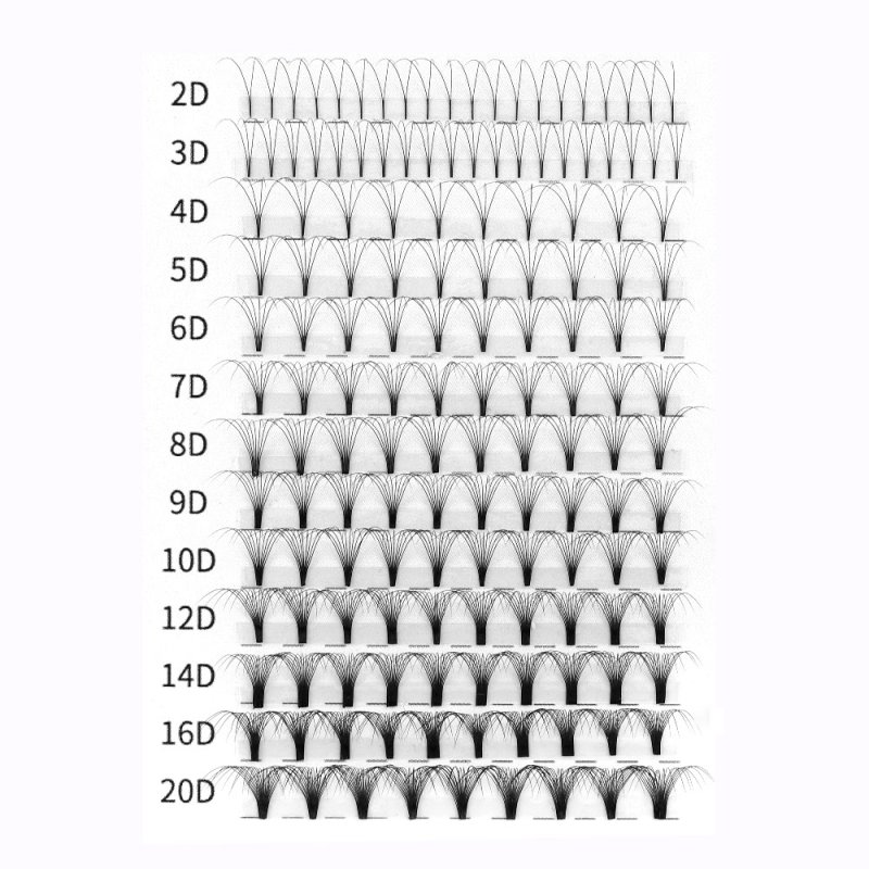 2D-20D short stem premade lash fans