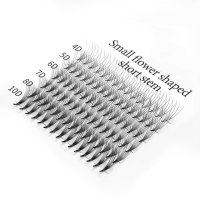 short stem narrow premade fans lashes