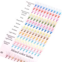 Red,Pink,Blue,Purple,Yellow,Green premade fans lash extension