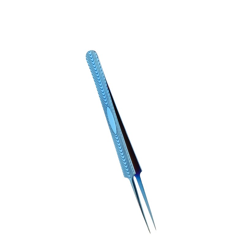 blue classic Straight  lash extension tweezers