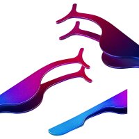 Purple gradient strip lash tweezers