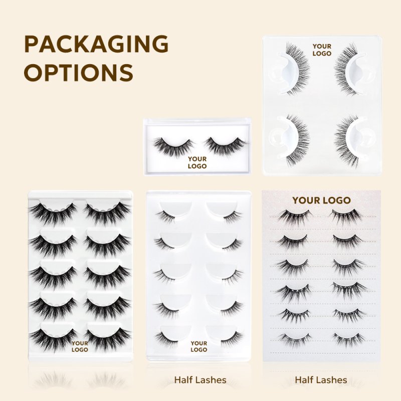 pre glued lashes private label packaging options