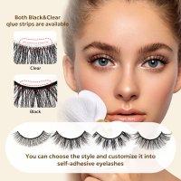 black and clear lower adhesive adhesive tape pre glued lashes