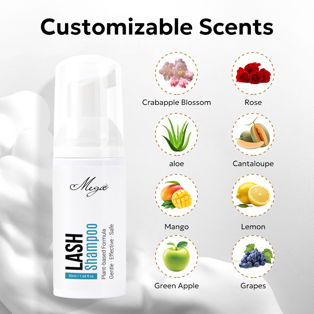 lash shampoo foam scents